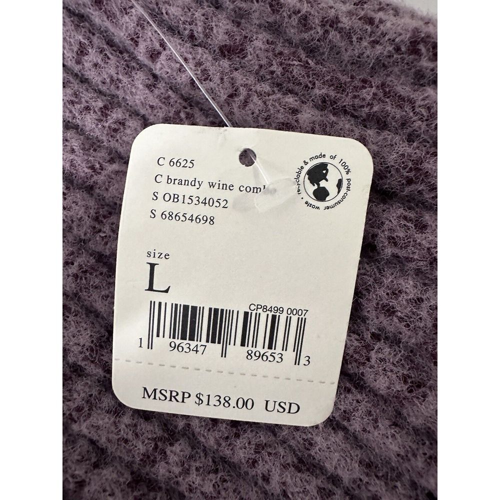 FREE PEOPLE Claude L Sweater Dress Purple Brandy Wine Sleeveless NWT $138 - Picture 5 of 11
